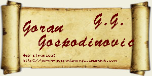 Goran Gospodinović vizit kartica